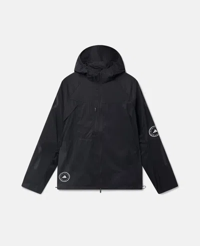 Stella Mccartney Truepace Hooded Running Jacket In Black/black