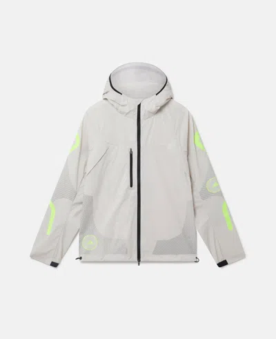 Stella Mccartney Truepace Hooded Running Jacket In Chalk Pearl