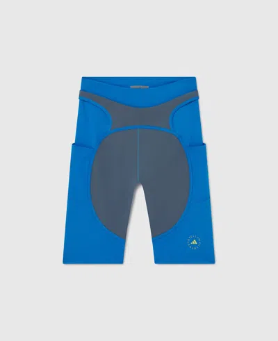 Stella Mccartney Truepurpose Bike Shorts In Deep Sea Blue/bahia Blue