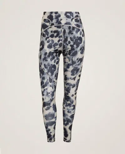 Stella Mccartney Truepurpose Leopard Print Training 7/8 Leggings In Blue
