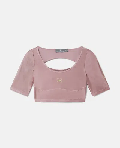 Stella Mccartney Truepurpose Scoop Neck Crop Top In Magic Mauve