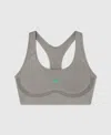Stella Mccartney Truepurpose Training Bra In Deep Dove Gray