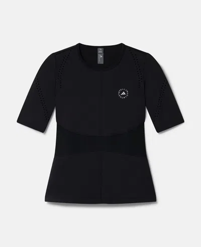 Stella Mccartney Truepurpose Training Short Sleeve Top In Black