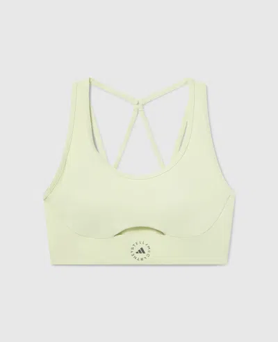 Stella Mccartney Truestrength Yoga Sports Bra In Halo Green