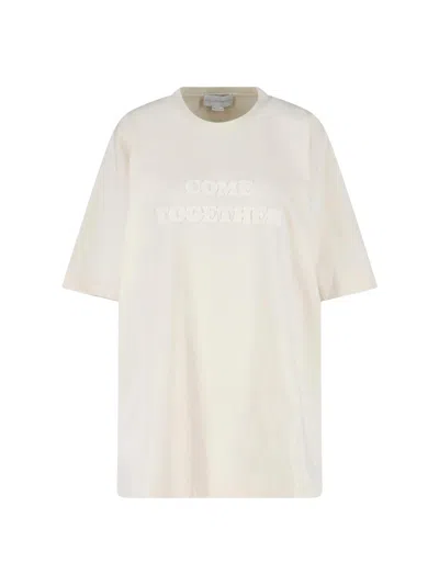 Stella Mccartney Come Together T-shirt In Neutral