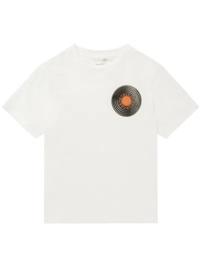 Stella Mccartney Kids' Vinyl Graphic T-shirt In White