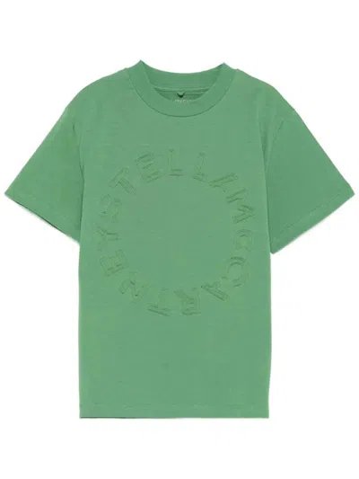 Stella Mccartney Kids' Circular Logo T-shirt In Green