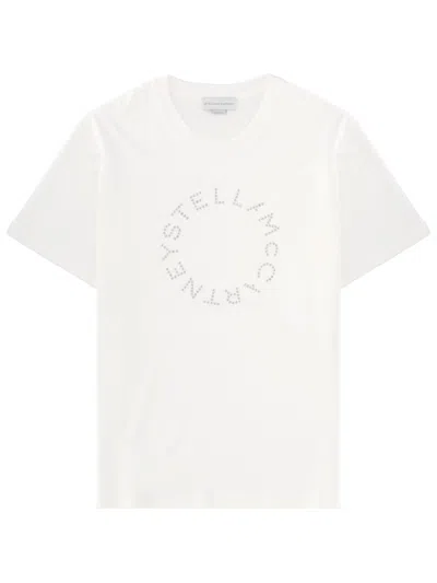 Stella Mccartney Rhinestone-embellished T-shirt In White