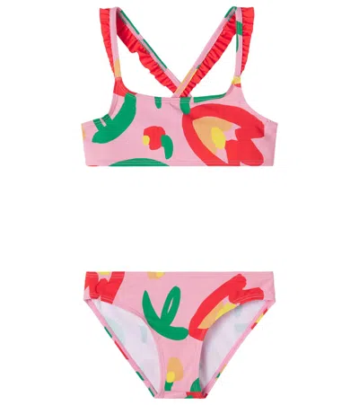 Stella Mccartney Kids' Tulips Floral Jersey Bikini In Multi