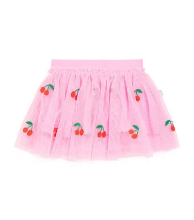 Stella Mccartney Kids' Tulle Cherry Skirt In Pink