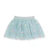 Stella Mccartney Tulle Heart Skirt In Blue