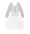 Stella Mccartney Tulle-skirt Swan Dress In Gray