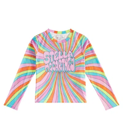 Stella Mccartney Kids' Tulle T-shirt In Multicolor