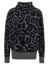 Stella Mccartney Turtle-neck Sweater Sweaters And Cardigans Gray In Animal Print
