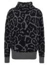 Stella Mccartney Turtle-neck Sweater Sweaters And Cardigans Gray In Animal Print