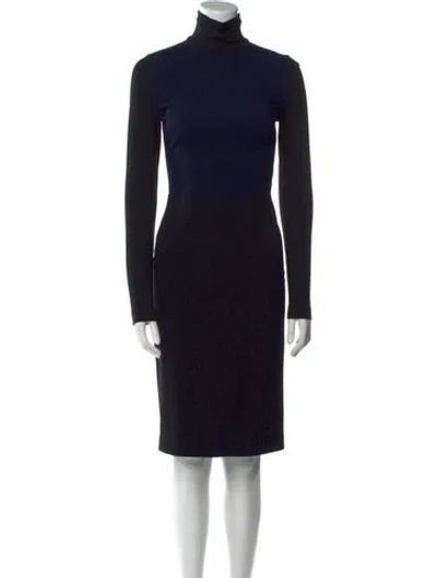 Pre-owned Stella Mccartney Turtleneck Knee-length Dress In Black