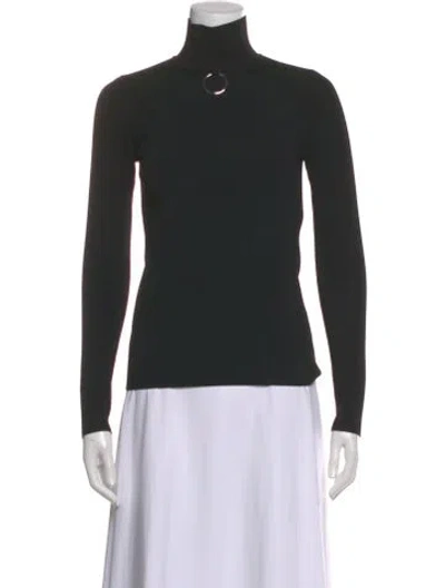 Pre-owned Stella Mccartney Turtleneck Long Sleeve Top In Black