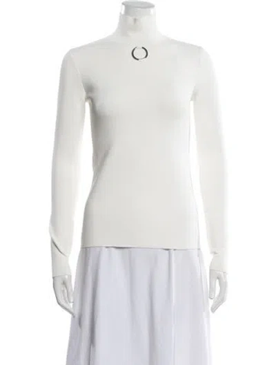 Pre-owned Stella Mccartney Turtleneck Long Sleeve Top In Neutral