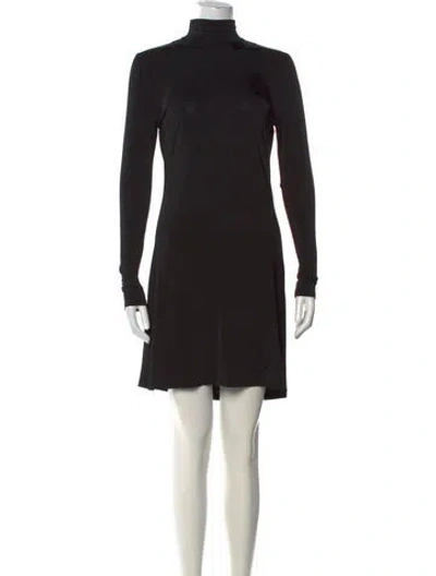 Pre-owned Stella Mccartney Turtleneck Mini Dress In Black