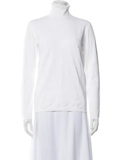 Pre-owned Stella Mccartney Turtleneck Sweater In White