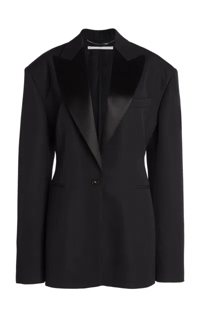 Stella Mccartney Tuxedo Blazer Wool Mini Dress In Black