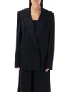 Stella Mccartney Stella Mc Cartney Oversized Double Breasted Blazer In Black