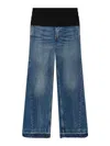 Stella Mccartney Tuxedo-embellished Wide-leg Jeans In Blue