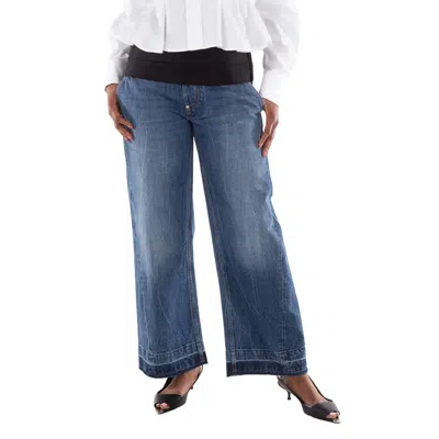 Stella Mccartney Tuxedo-inspired Denim Jeans In Blue