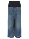 Stella Mccartney Tuxedo Band Skirt With Slit And Pockets In Multi