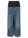 Stella Mccartney Tuxedo Band Skirt With Slit And Pockets In Multi