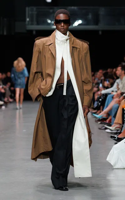 Stella Mccartney Tuxedo Wool-canvas Straight-leg Pants In Black