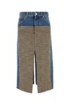 Stella Mccartney Tweed Denim Midi Skirt