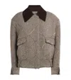 Stella Mccartney Bomber Oversize In Tweed Ricamato Donna In Brown