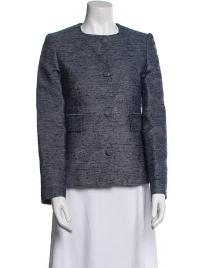 Pre-owned Stella Mccartney Tweed Pattern Jacket In Blue