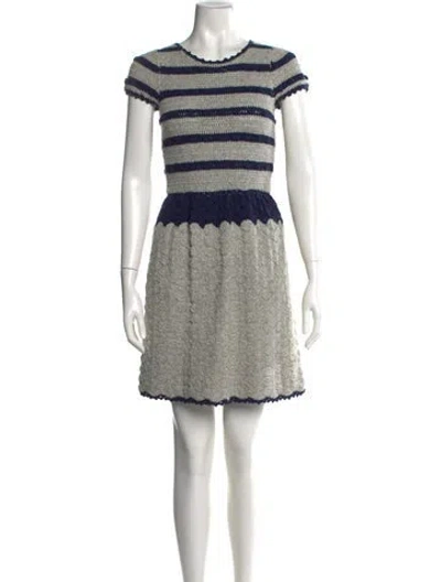 Pre-owned Stella Mccartney Tweed Pattern One-shoulder Sweater In Brown