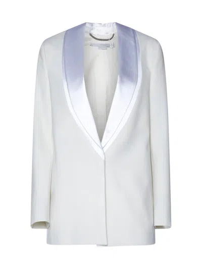 Stella Mccartney Twill Tailored Dinner Jacket In White