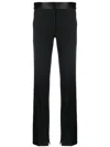 Stella Mccartney Satin-waistband Detail Trousers In Black