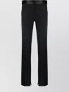 Stella Mccartney Twill Trousers Featuring Satin Waistband In Black