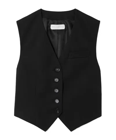 Stella Mccartney Twill Vest In Black
