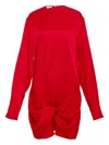 Stella Mccartney Twist-detail Mini Dress In Red