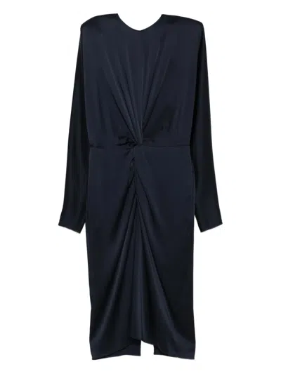 STELLA MCCARTNEY TWIST-FRONT LONG-SLEEVE MIDI DRESS