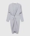 Stella Mccartney Twist-front Long-sleeved Midi Dress