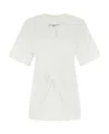 Stella Mccartney Twist Logo Printed Crewneck T-shirt In White