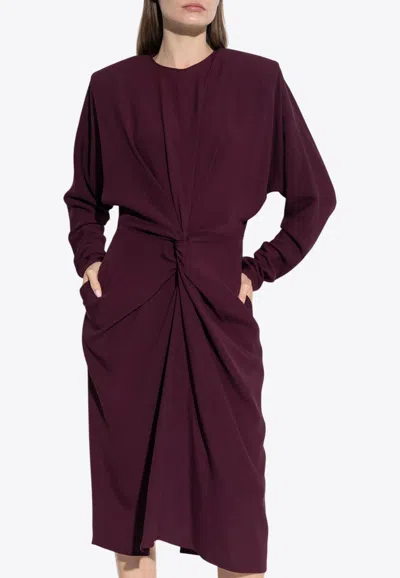 Stella Mccartney Twist Midi Dress In Purple