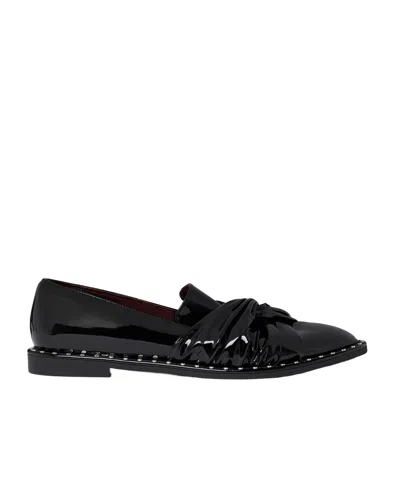 Stella Mccartney Twisted Rope Type Loafer Shoes In Black