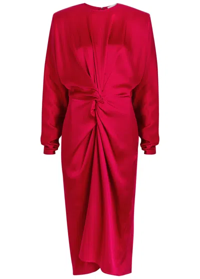 Stella Mccartney Twisted Satin Midi Dress