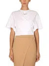 Stella Mccartney Twist Logo Printed Crewneck T-shirt