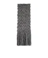 Stella Mccartney Gray Tassel Scarf In Gray