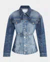 Stella Mccartney Mixed Wash Denim Fitted Jacket In Denim