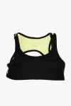 Stella Mccartney Two-tone Active Top With Cut-out Detail